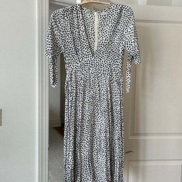 Blue Floral Nina Midi Dress - Faithfull the Brand - M (Size 6) - Picture 4 of 6